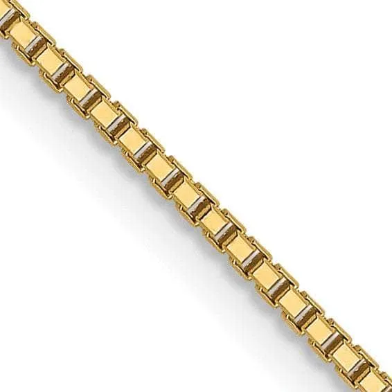 14K 2.5mm Solid Octagonal Box Gold Chain with Lobster Clasp