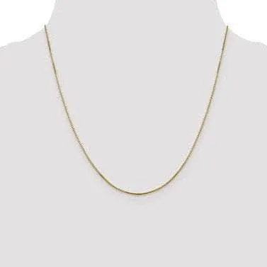 14K 2.5mm Solid Octagonal Box Gold Chain with Lobster Clasp
