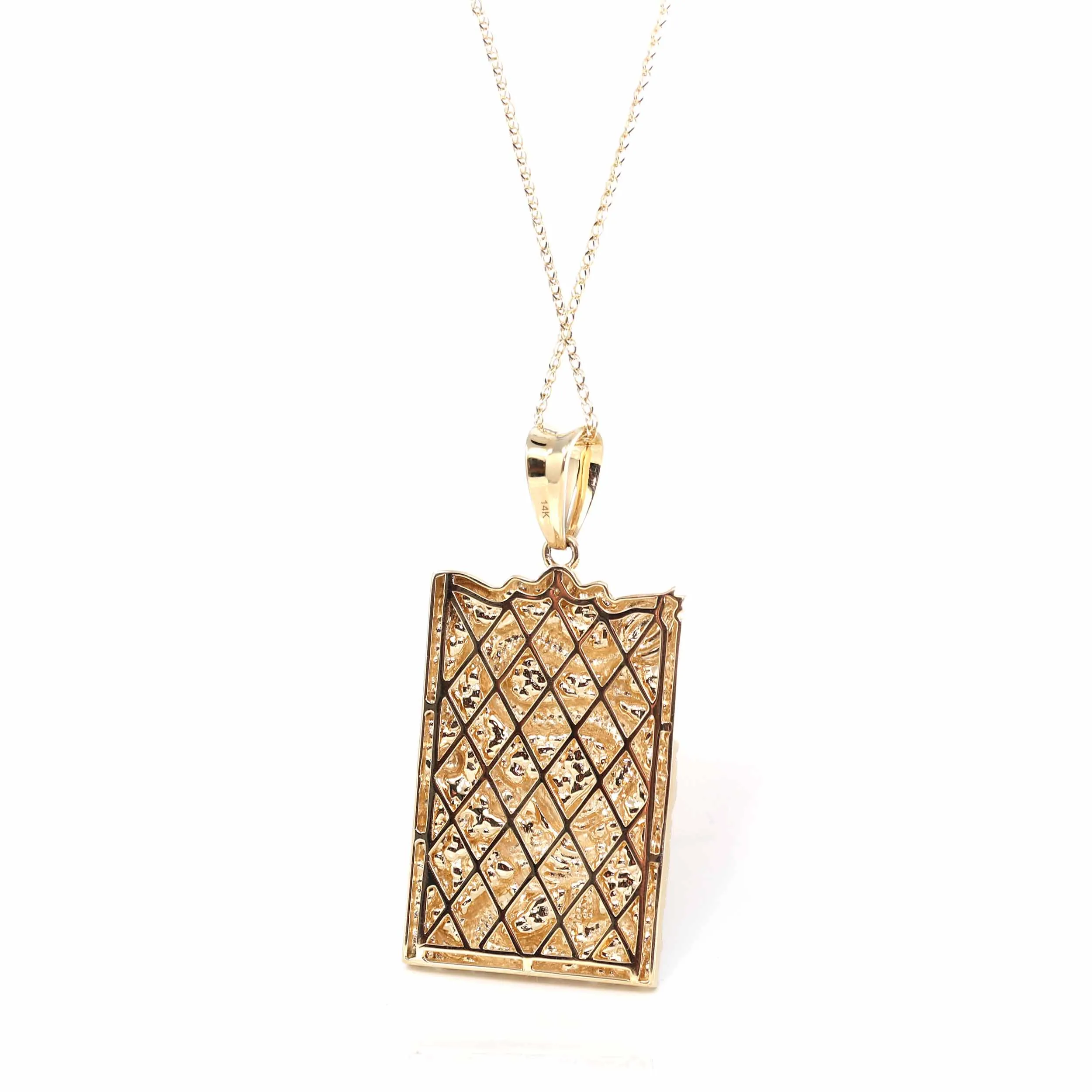 14k Yellow Gold Dragon Pendant Necklace