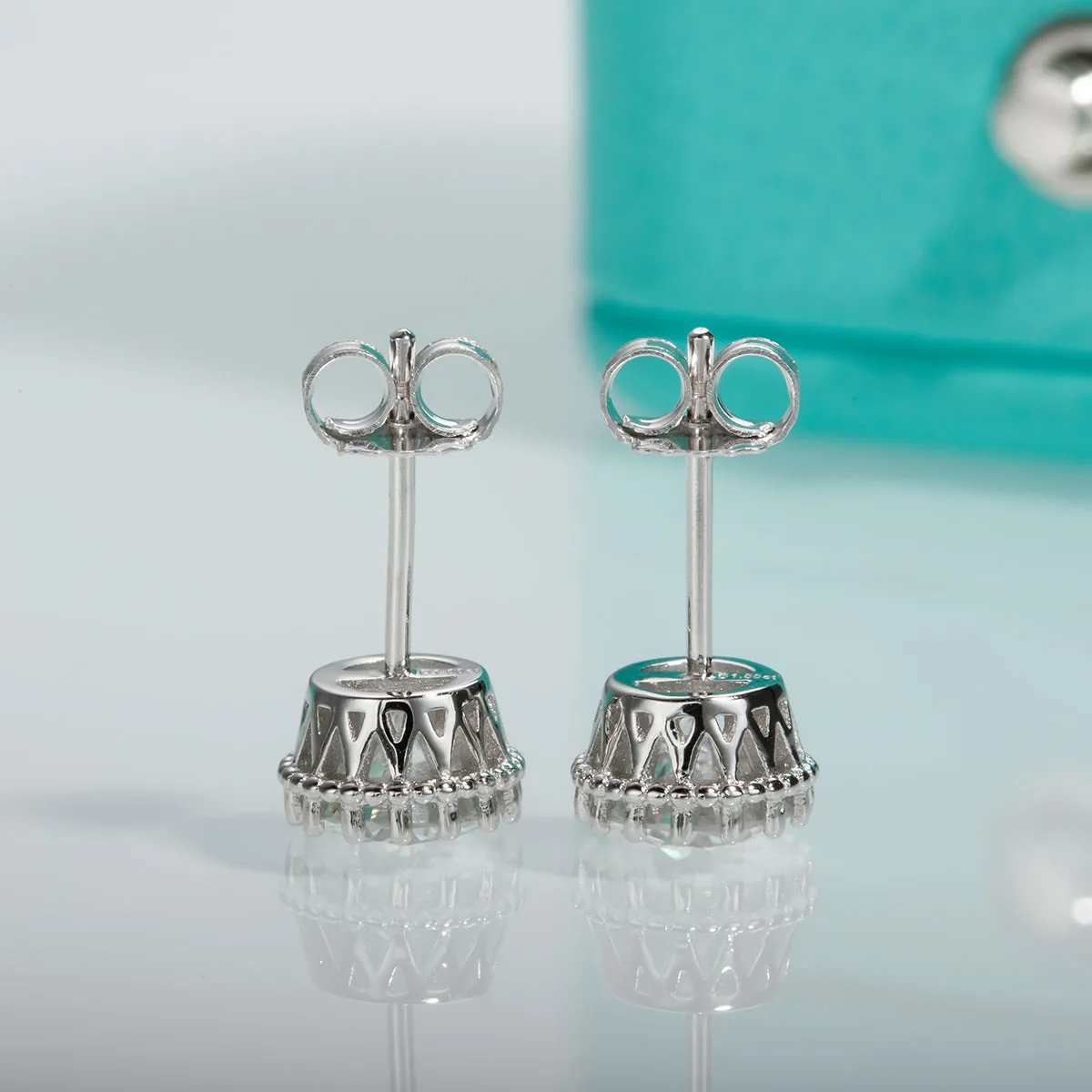 2.0CTTW D Color Moissanite 925 Sterling Silver   Earrings