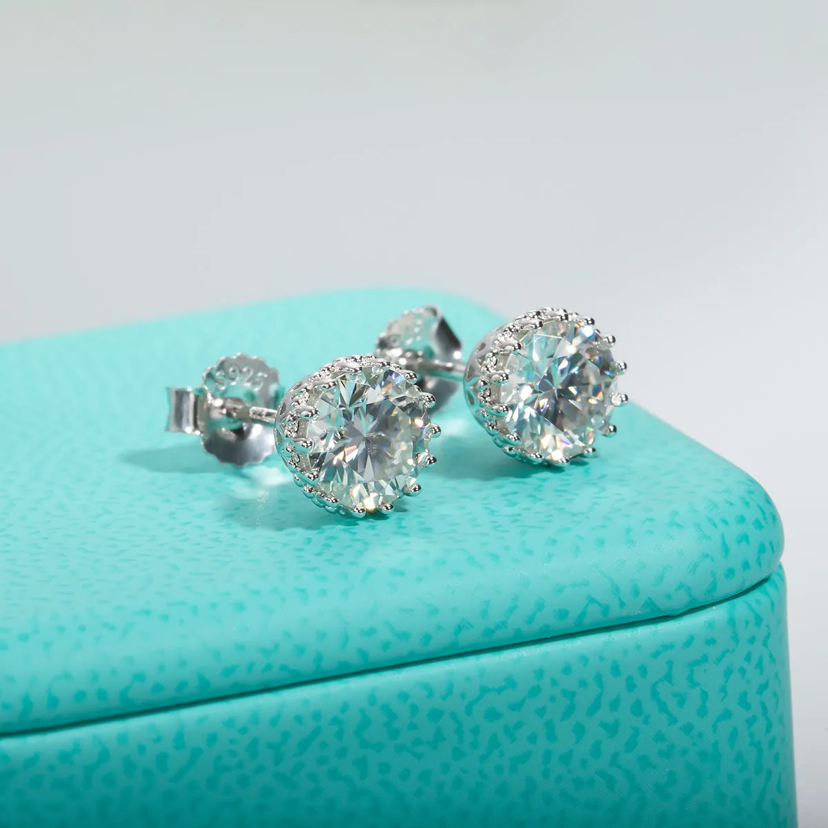 2.0CTTW D Color Moissanite 925 Sterling Silver   Earrings