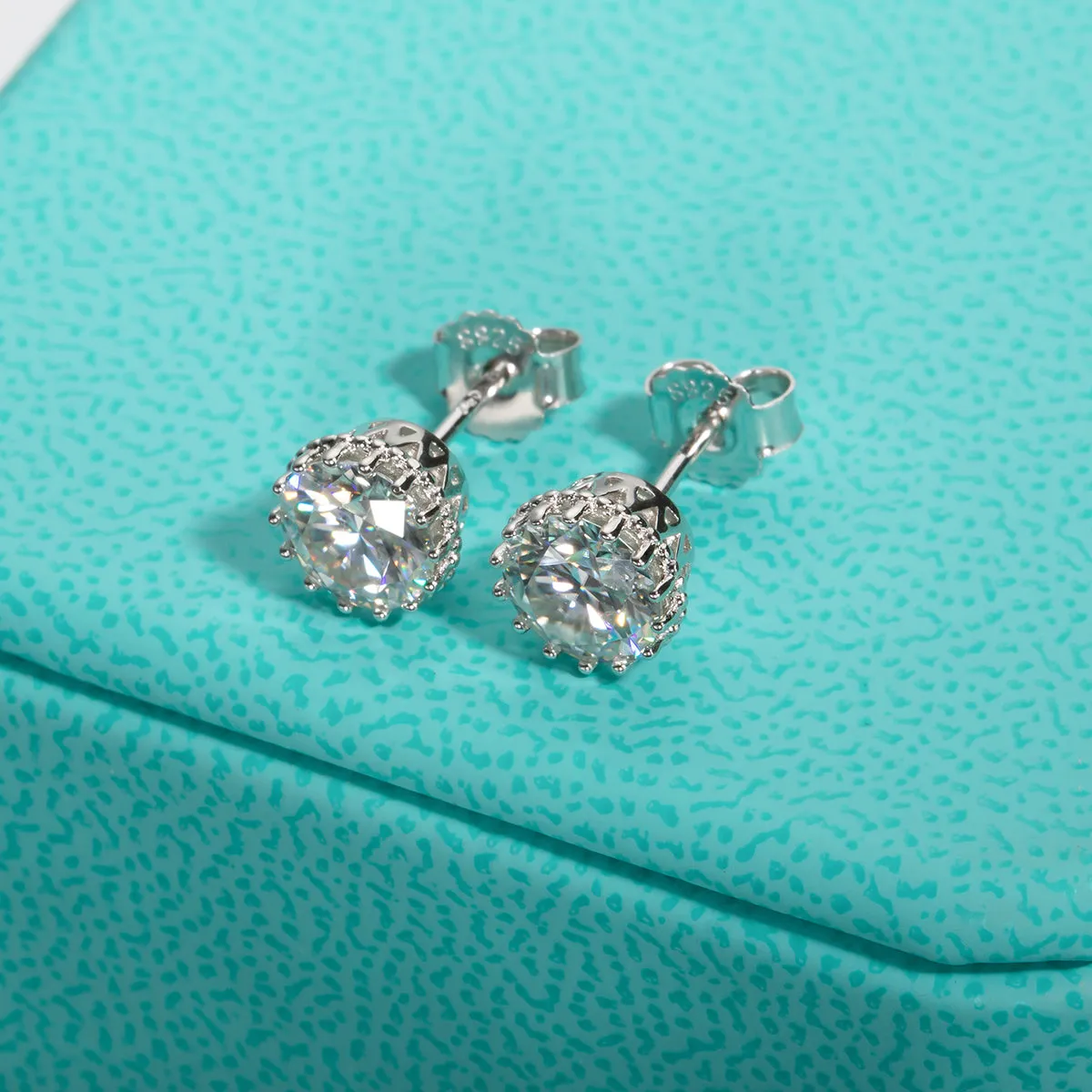 2.0CTTW D Color Moissanite 925 Sterling Silver   Earrings
