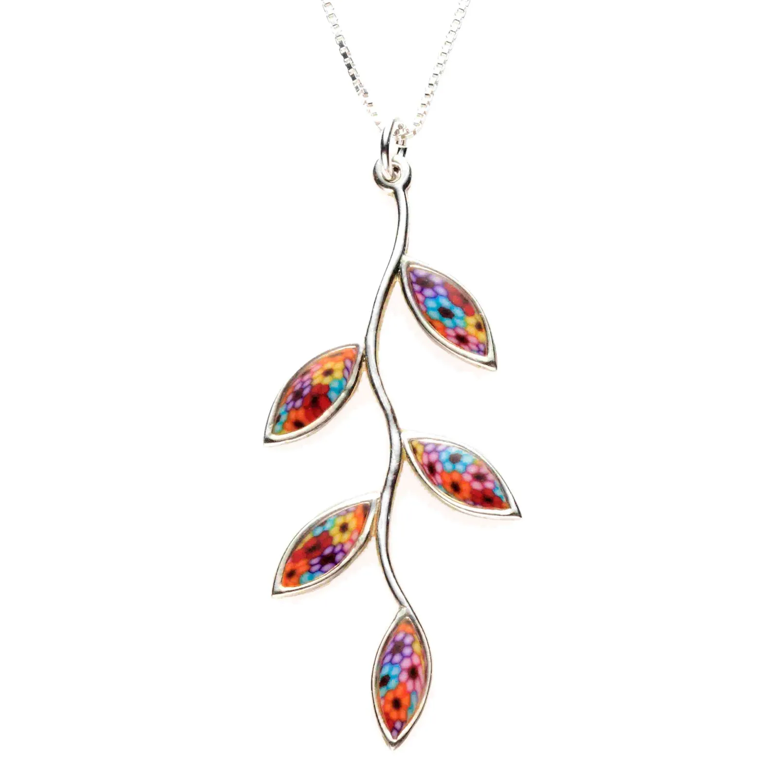 925 Sterling Silver Olive Leaf Necklace Pendant
