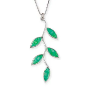 925 Sterling Silver Olive Leaf Necklace Pendant