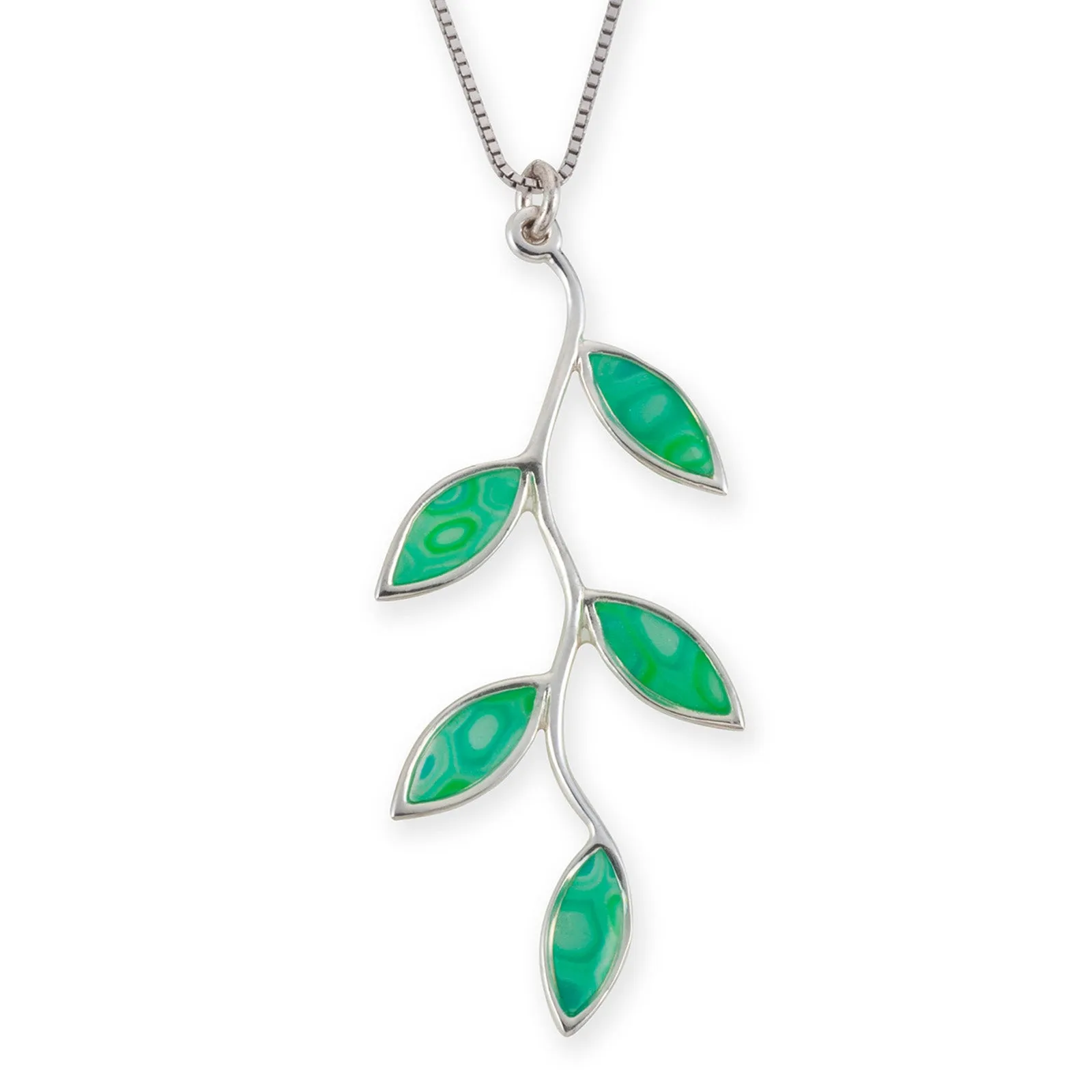 925 Sterling Silver Olive Leaf Necklace Pendant
