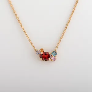 Adelphia Garnet Cluster Necklace