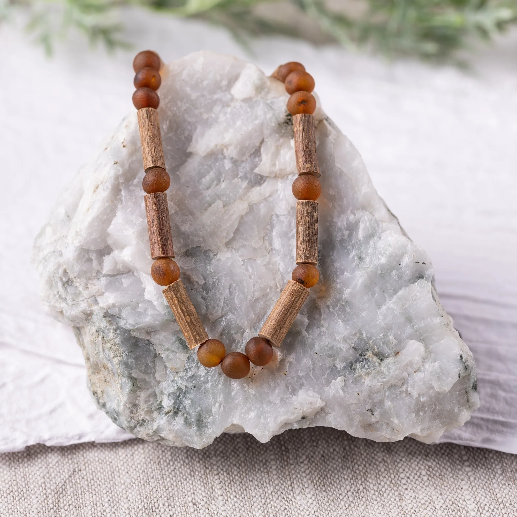 Adults | Raw Cognac Amber   Hazelwood Necklace