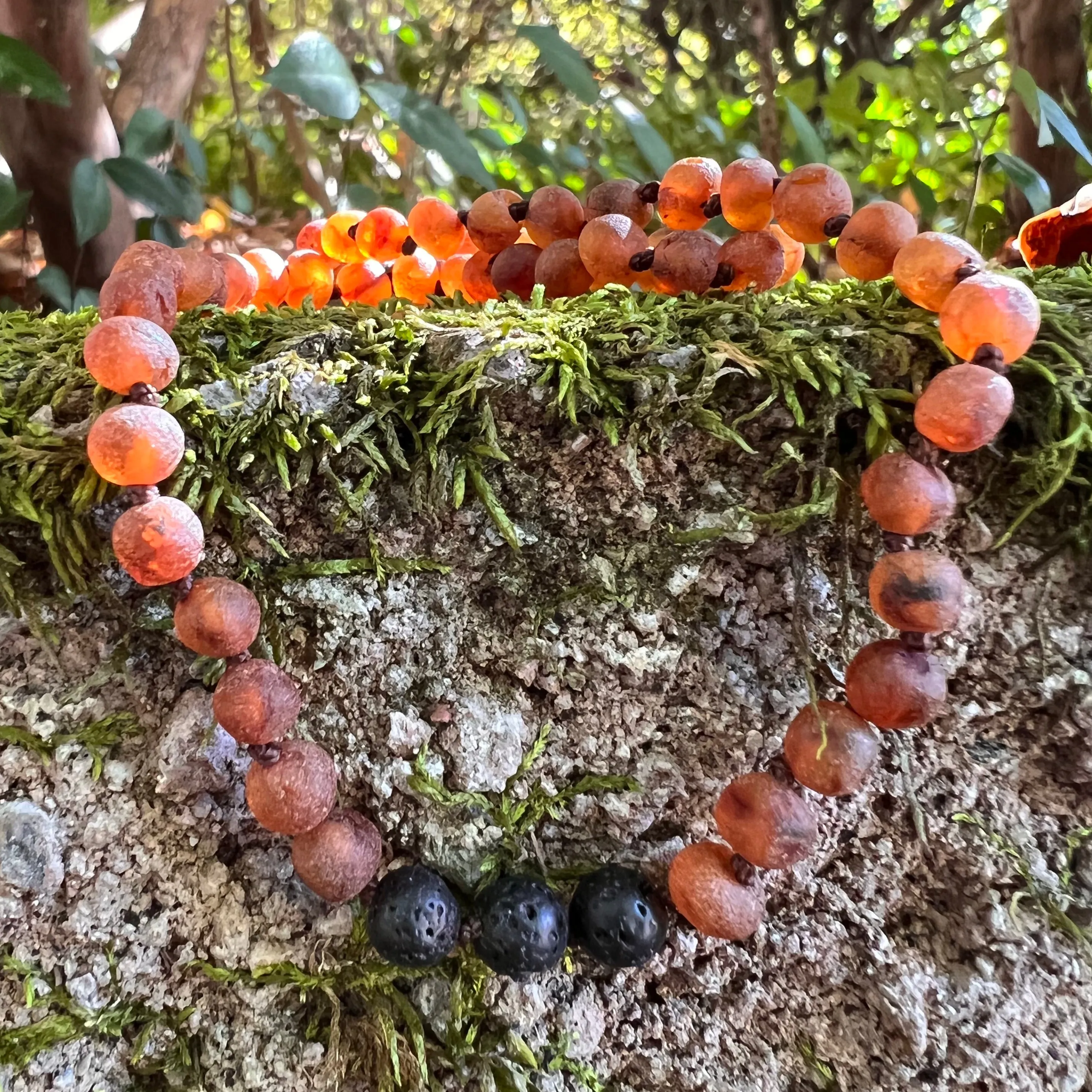 Adults | Raw Cognac Baltic Amber Aromatherapy Necklace
