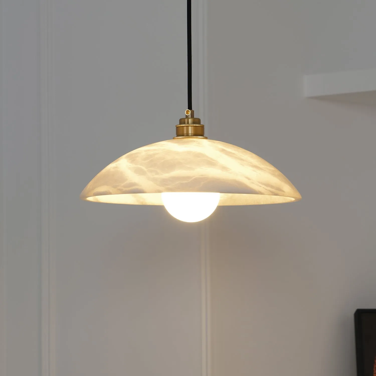 Alabaster Dome Pendant Lamp
