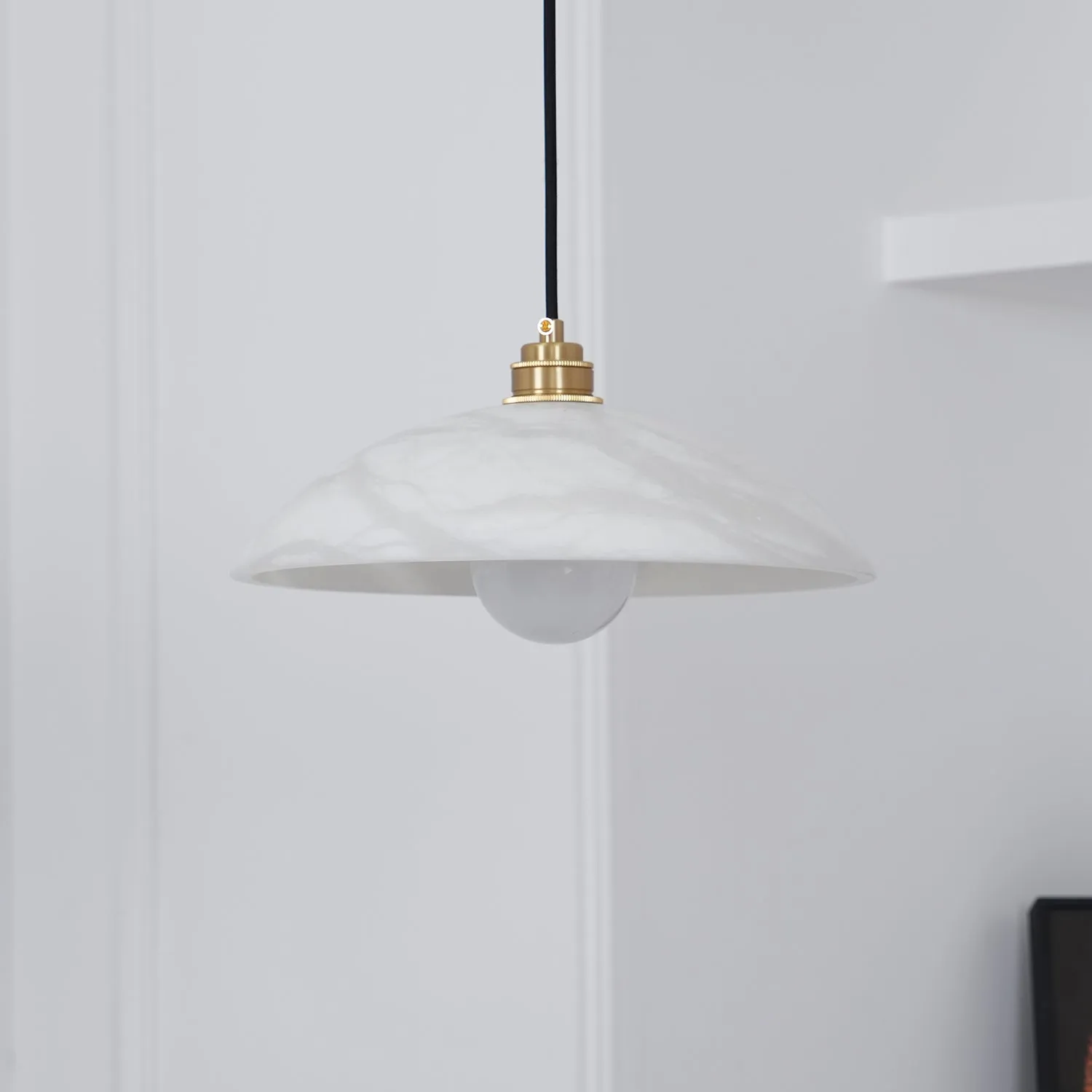 Alabaster Dome Pendant Lamp