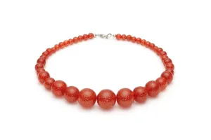 Amber Glitter Bead Necklace