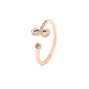 Aries Ring with CZ Stones - Rose Gold