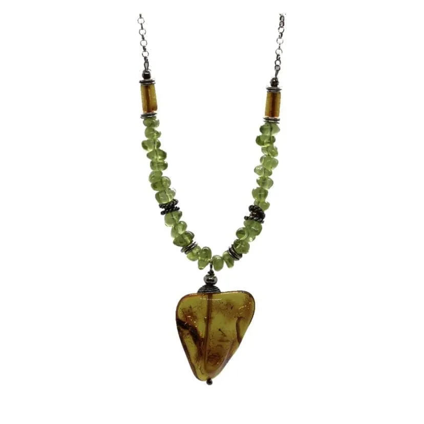 BALTIC AMBER WITH PERIDOT NECKLACE AT REGARD JEWELRY IN AUSTIN, TEXAS