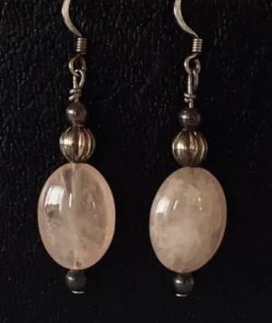 Beautiful Rose Quartz Drop Earrings