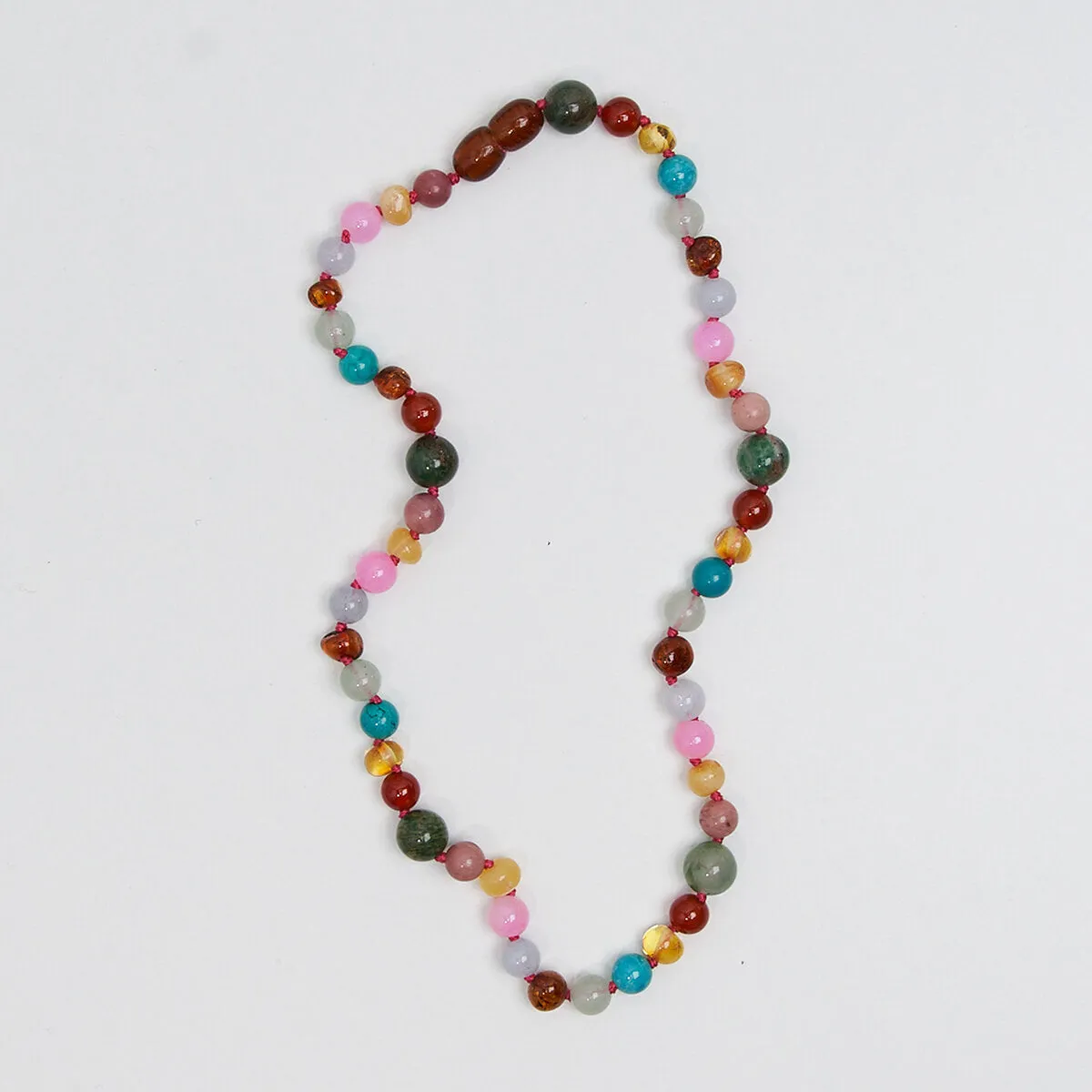 Billie Kids Necklace in Rainbow Gemstones by Nirrimis