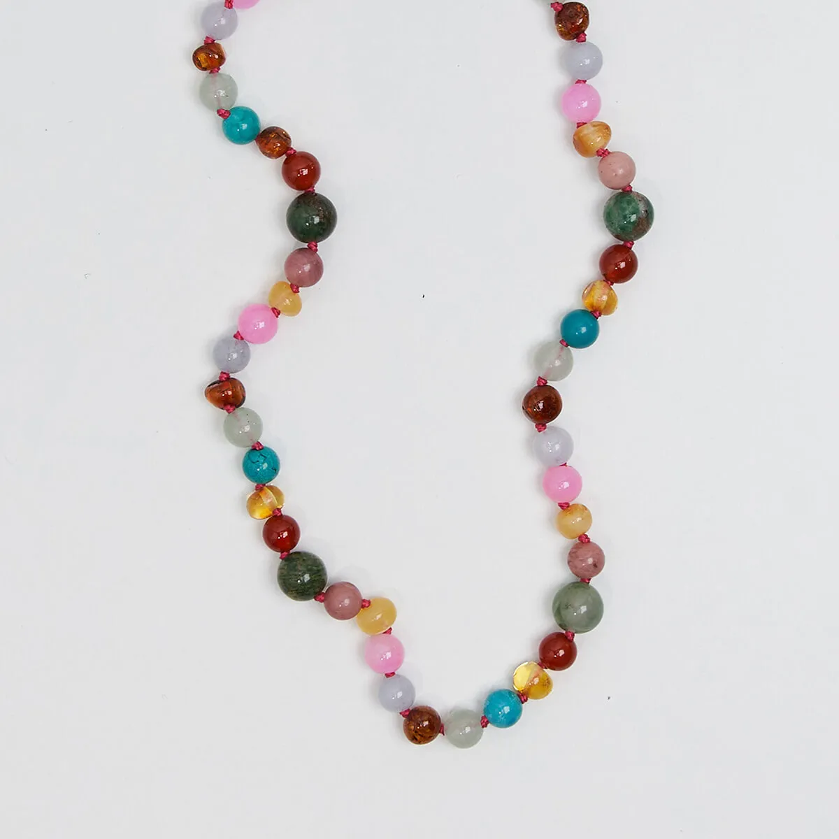 Billie Kids Necklace in Rainbow Gemstones by Nirrimis