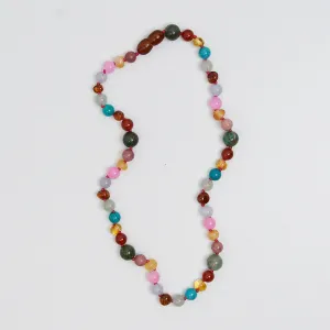 Billie Kids Necklace in Rainbow Gemstones by Nirrimis