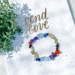 Chakra Crystal Chip Stretch Bracelet