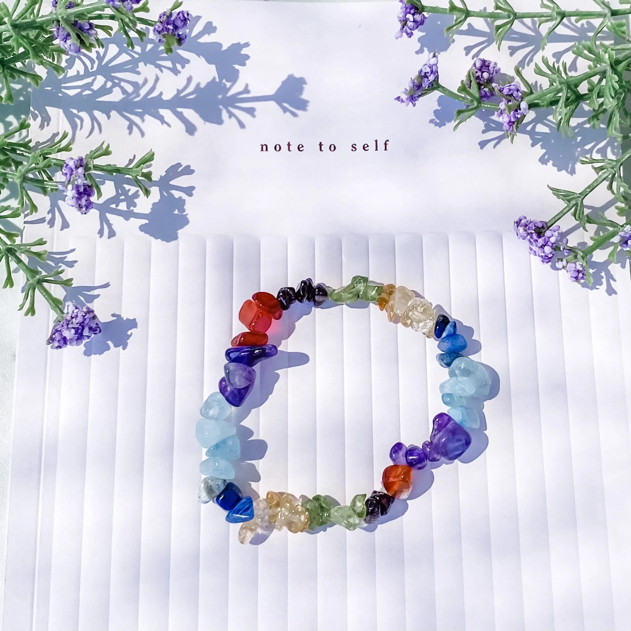 Chakra Crystal Chip Stretch Bracelet