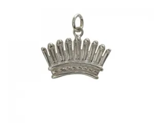 Charming Louisiana Sterling Silver Crown Charm