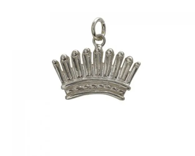 Charming Louisiana Sterling Silver Crown Charm