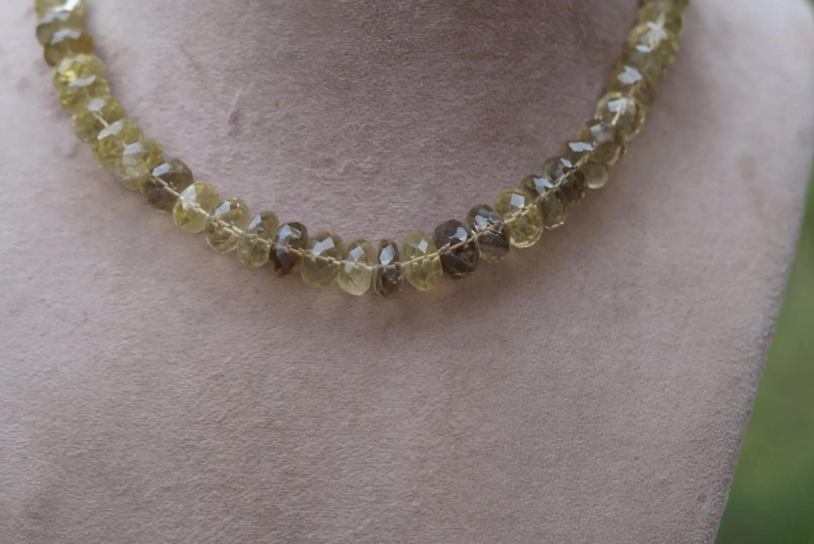 Citrine Beads Necklace (4-6119)(F)