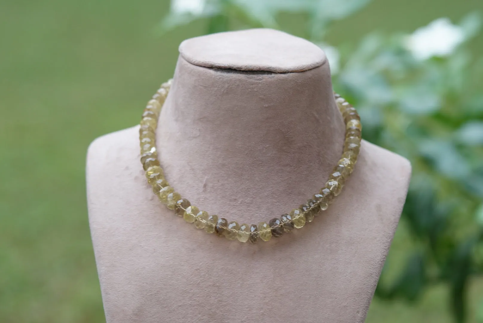 Citrine Beads Necklace (4-6119)(F)