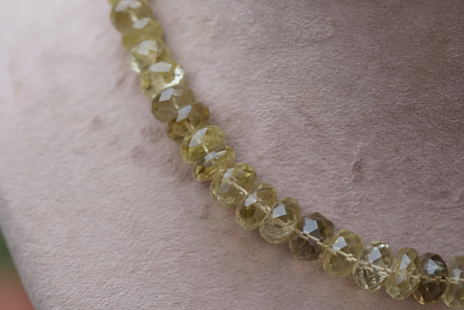 Citrine Beads Necklace (4-6119)(F)