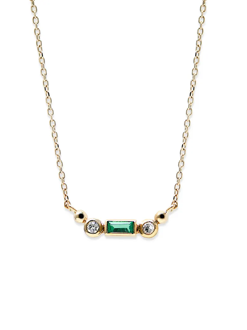 Cléo Emerald Baguette Pendant
