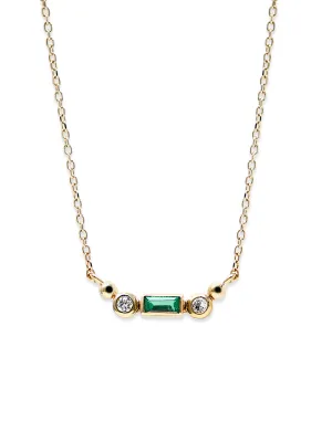 Cléo Emerald Baguette Pendant