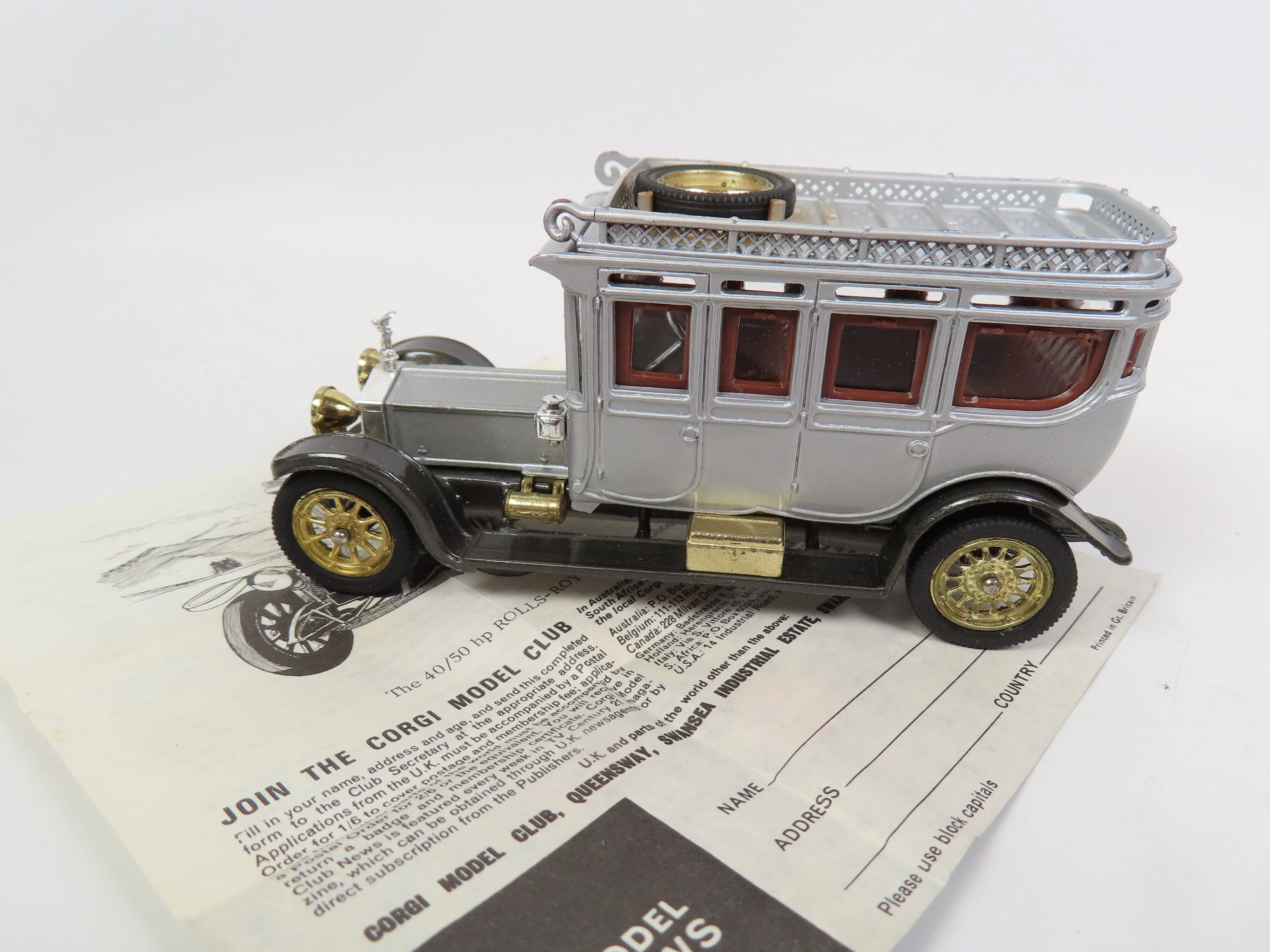 Corgi Classics 9041  - Rolls Royce Silver Ghost 1912 - Silver - Mint boxed.