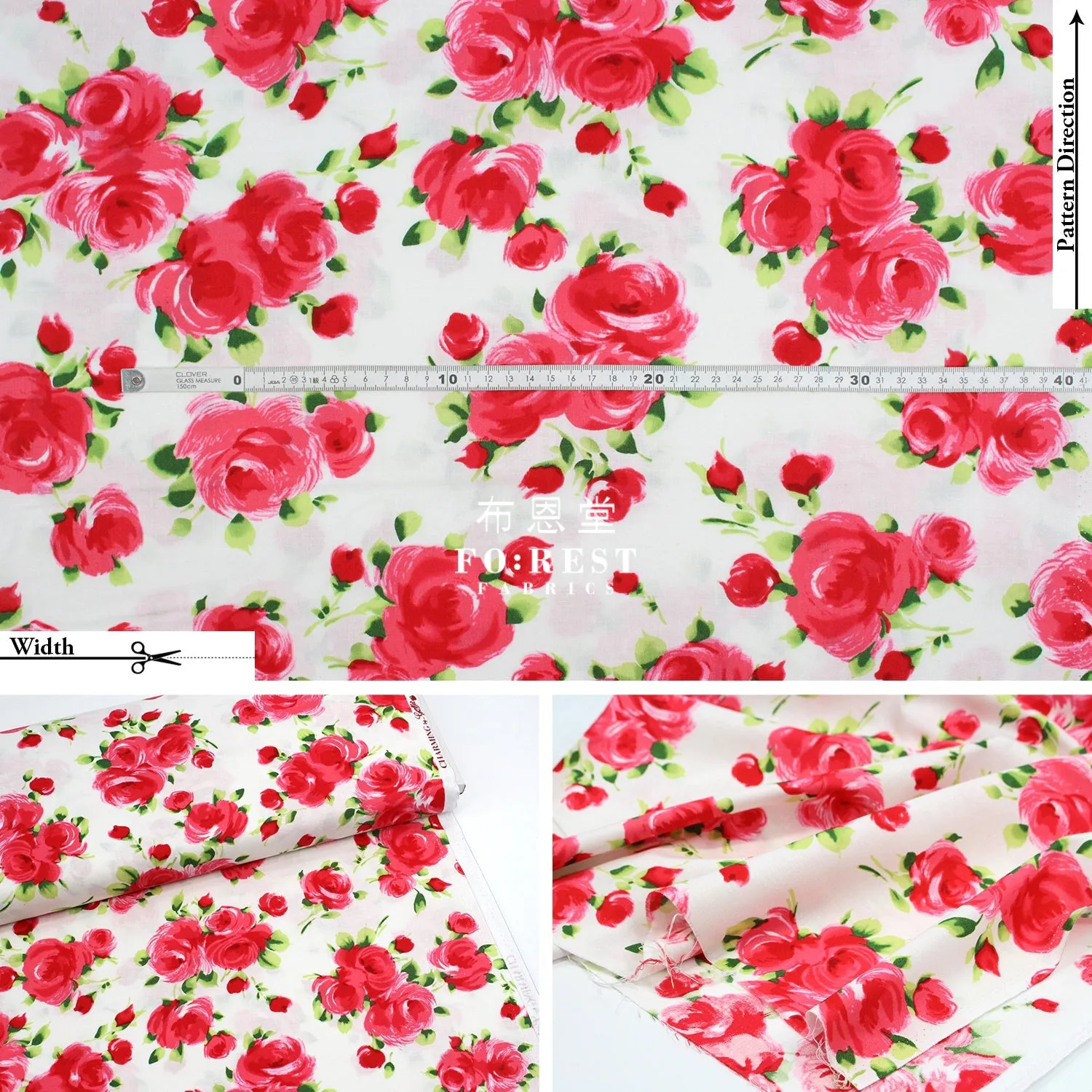 cotton - Charming Rose fabric