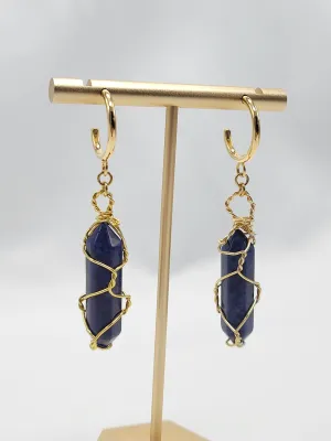 Crystal Point Hoop Earrings