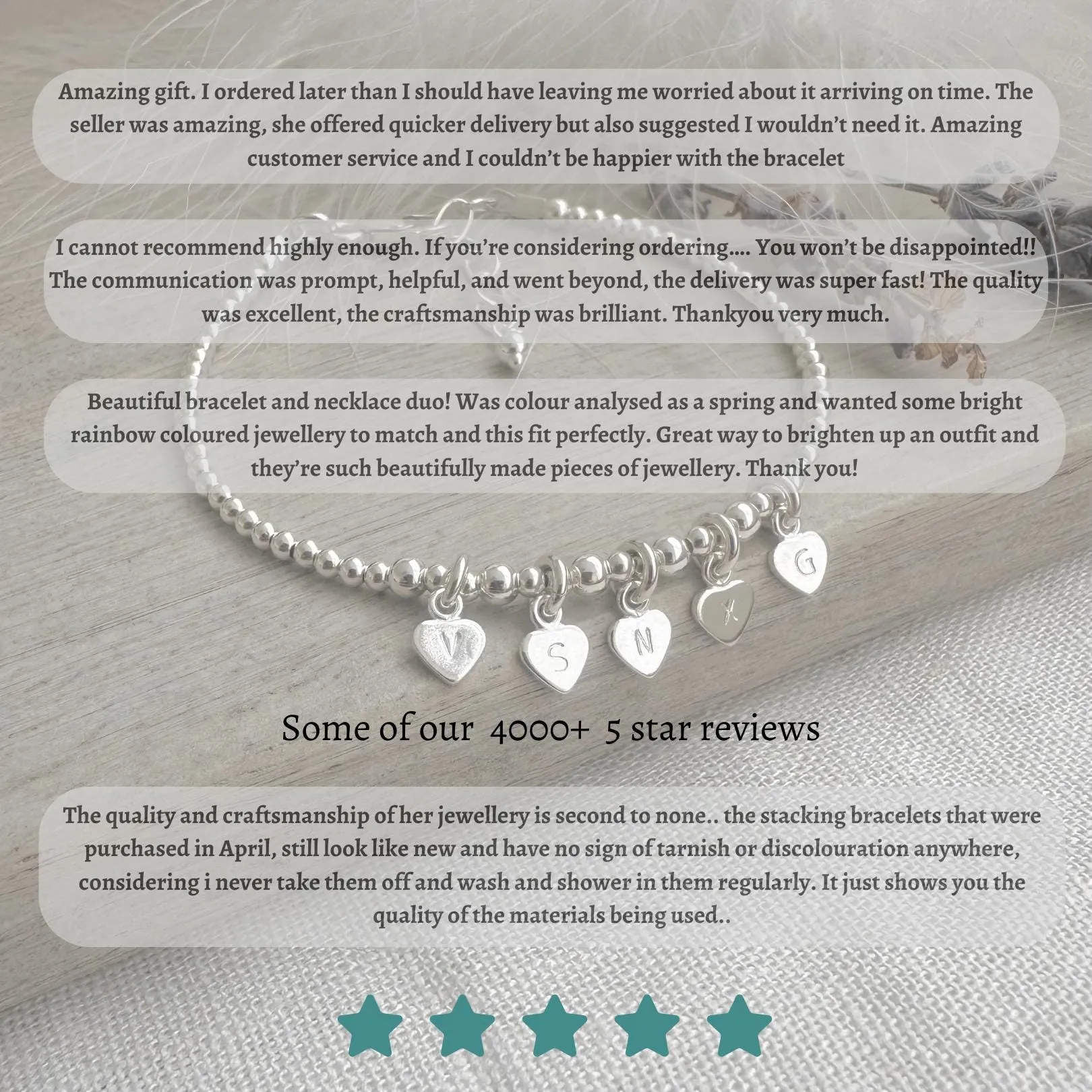 Dainty Cubic Zirconia Birthstone Initial Bracelet, Personalised Jewellery