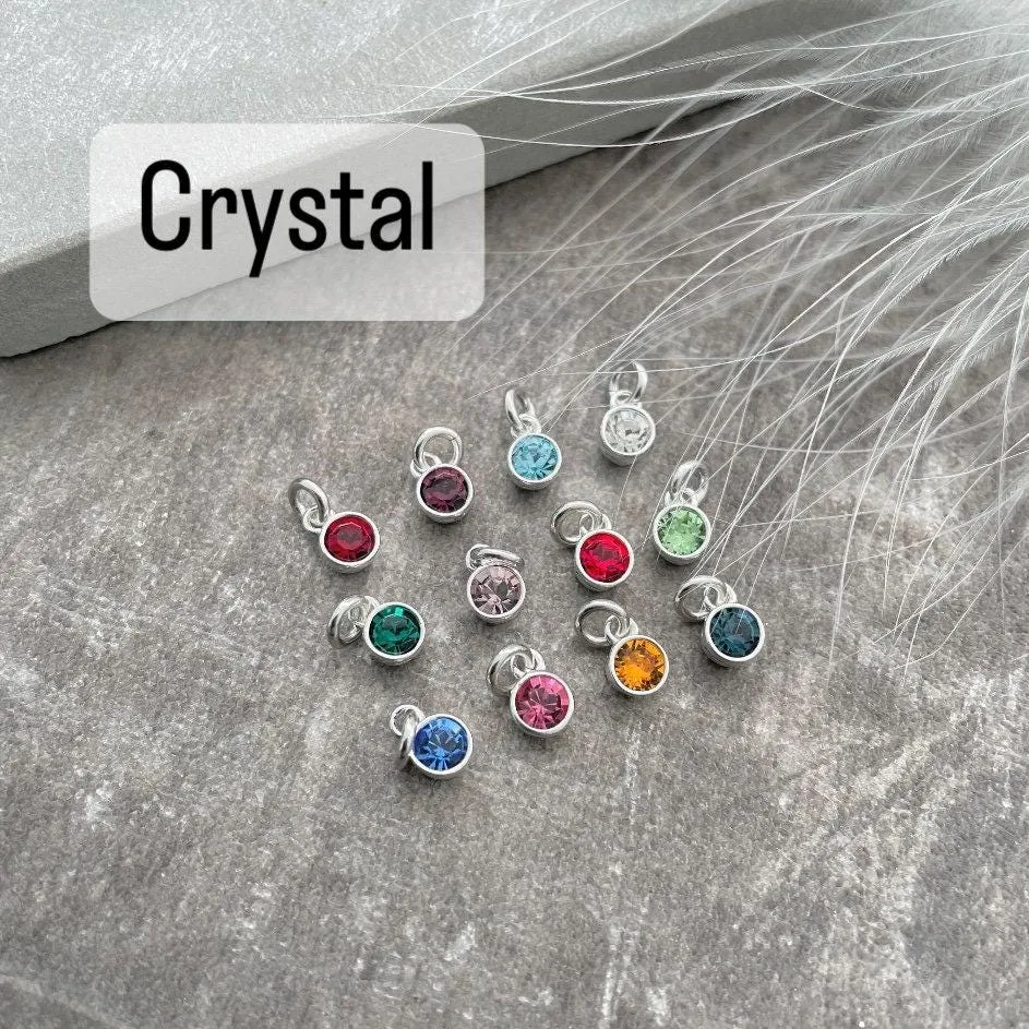 Dainty Cubic Zirconia Birthstone Initial Bracelet, Personalised Jewellery
