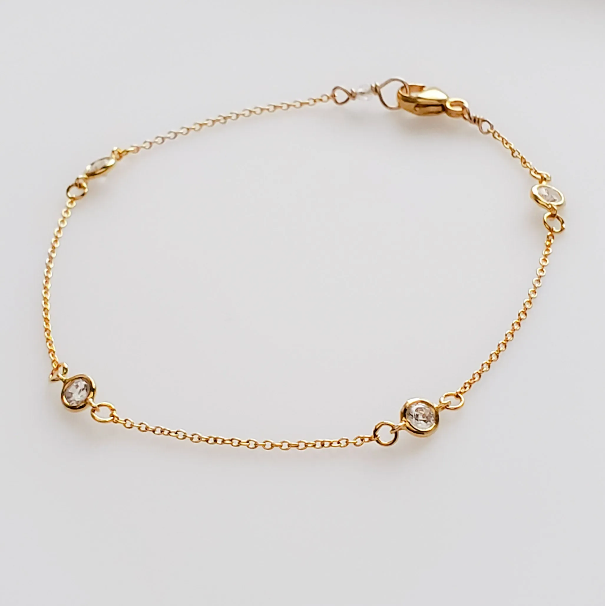 Diamond CZ Station Bracelet