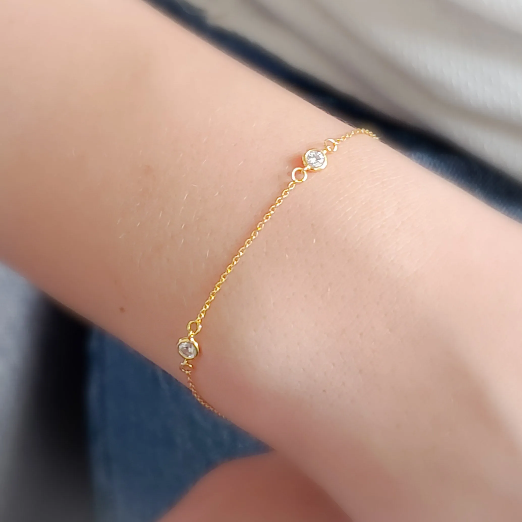 Diamond CZ Station Bracelet