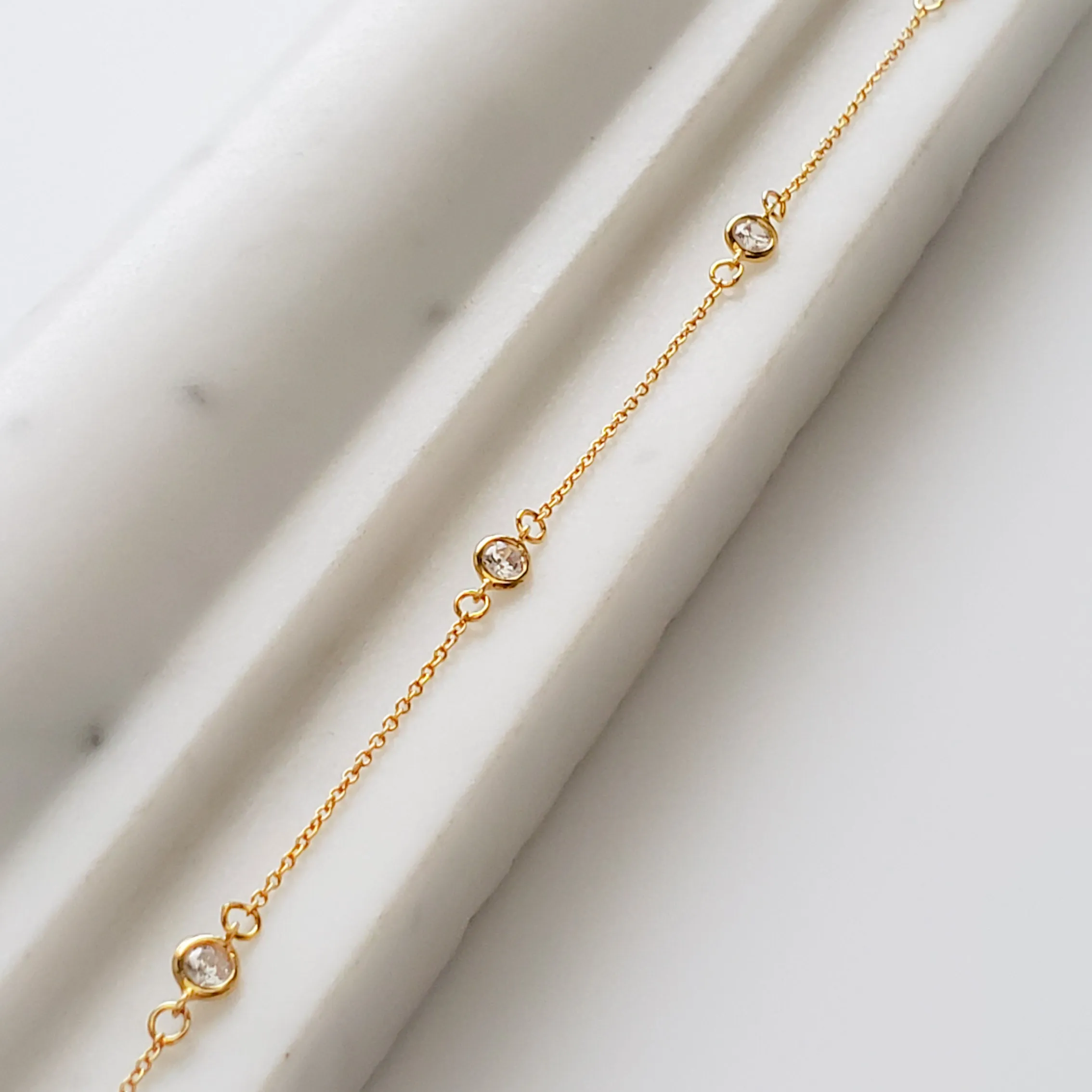 Diamond CZ Station Bracelet