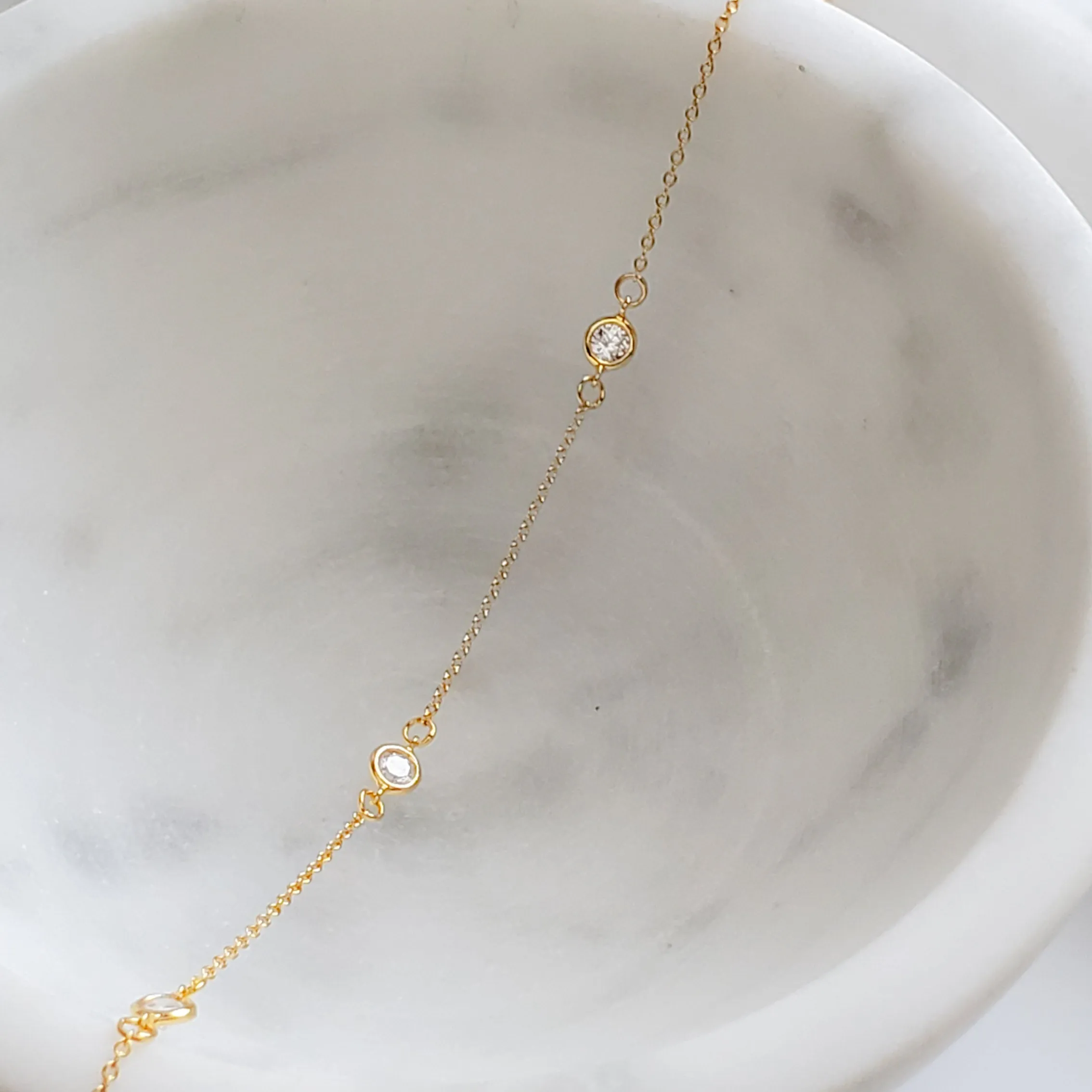 Diamond CZ Station Bracelet