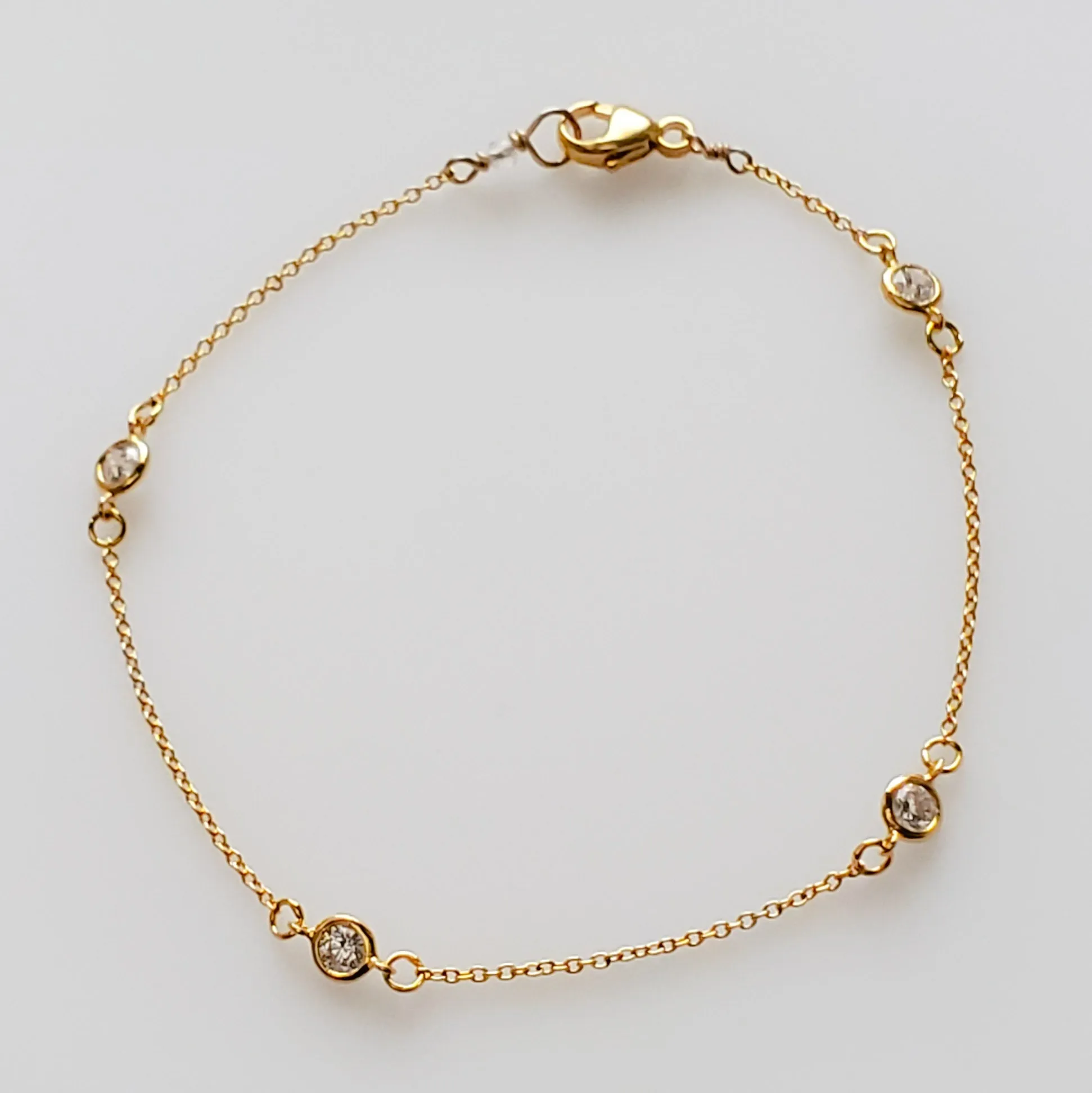 Diamond CZ Station Bracelet