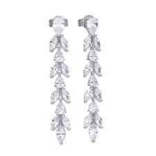 Diamonfire Vine Drop Stud Earrings E5783