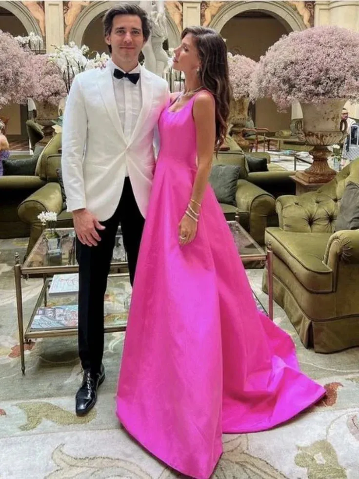 Dress Elegant A Line Long Prom Dress Charming Evening Party Dress