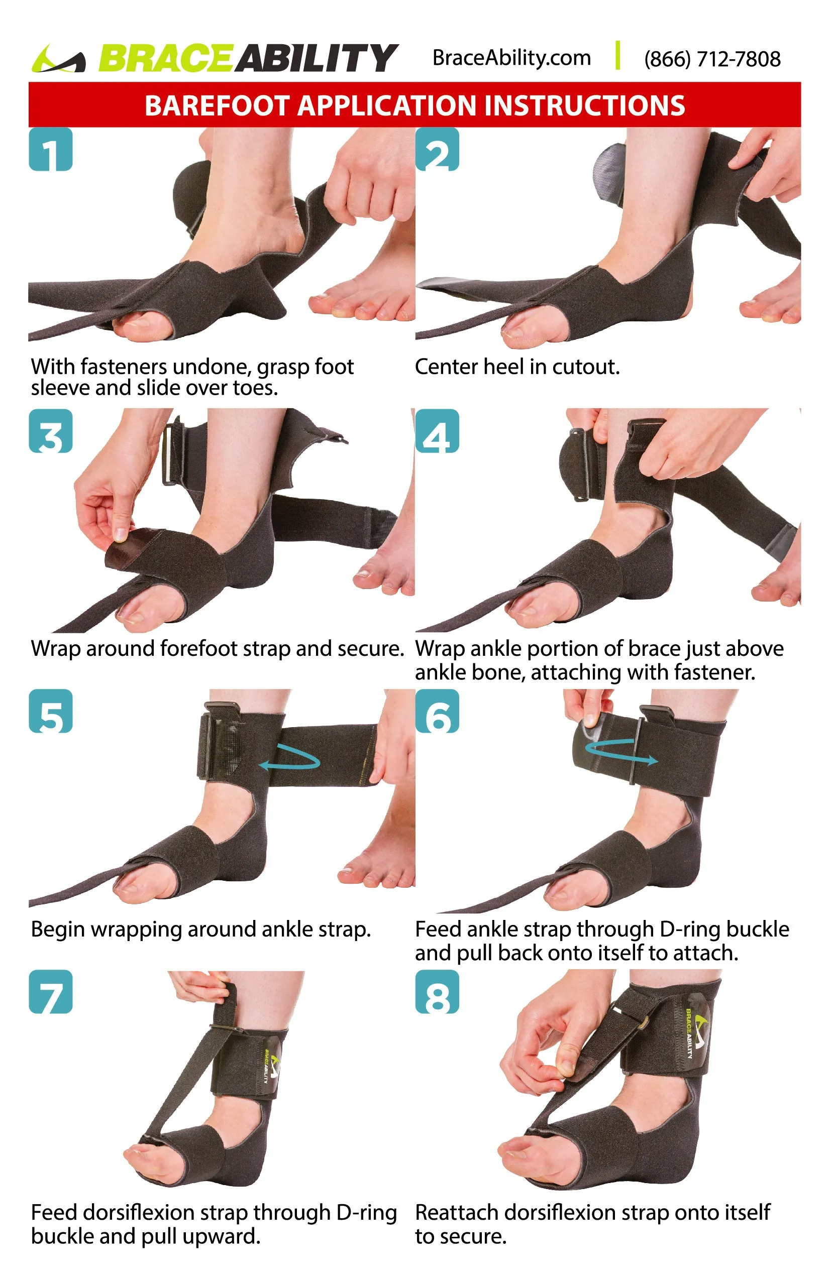 Drop Foot Brace for Sleeping | Adult's and Big Kid's Barefoot AFO Sock for Toe Walking or Neuropathy