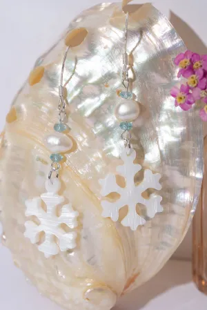 Earrings Cay Island Snowflake Topaz
