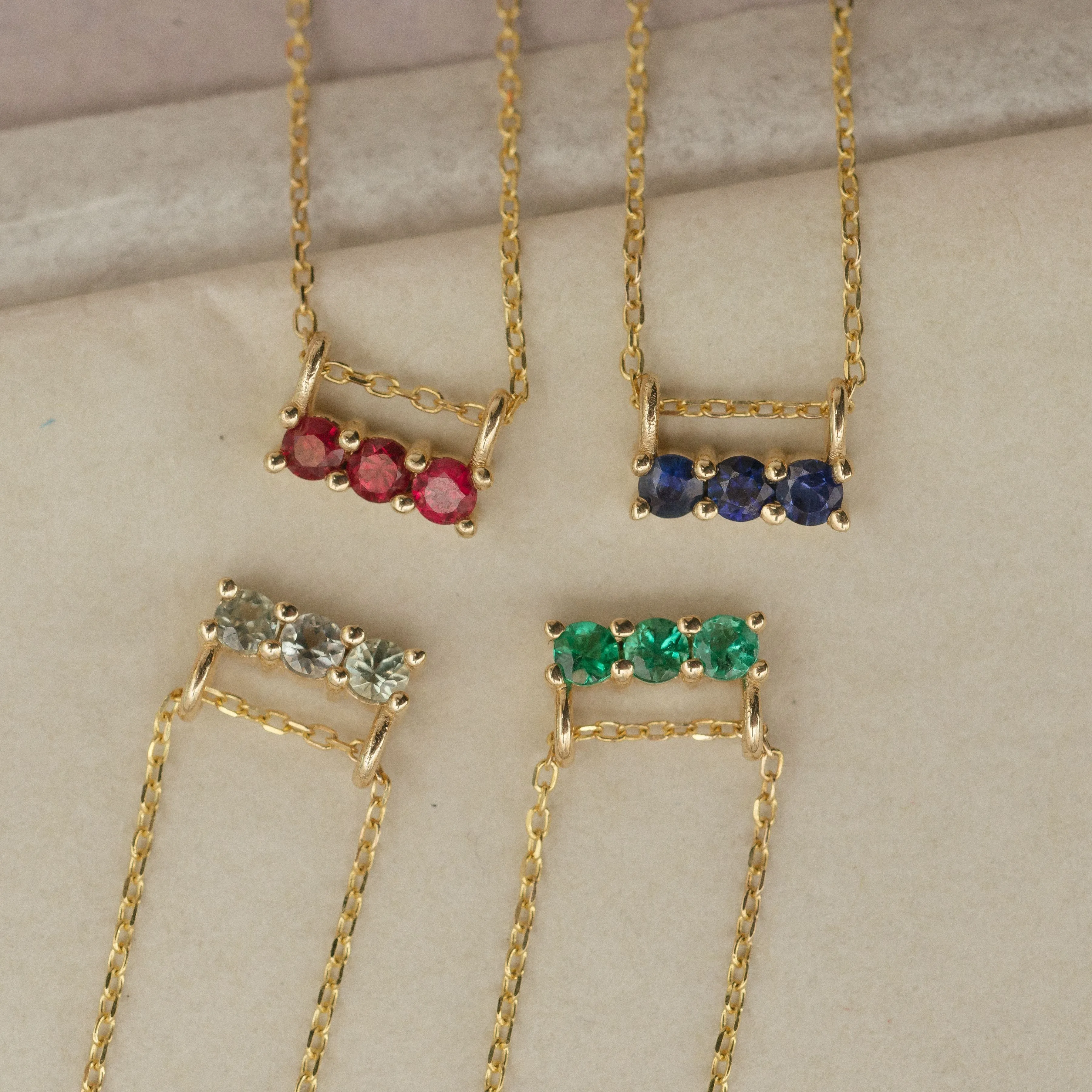 Emerald 3S Necklace (ready to ship option)*