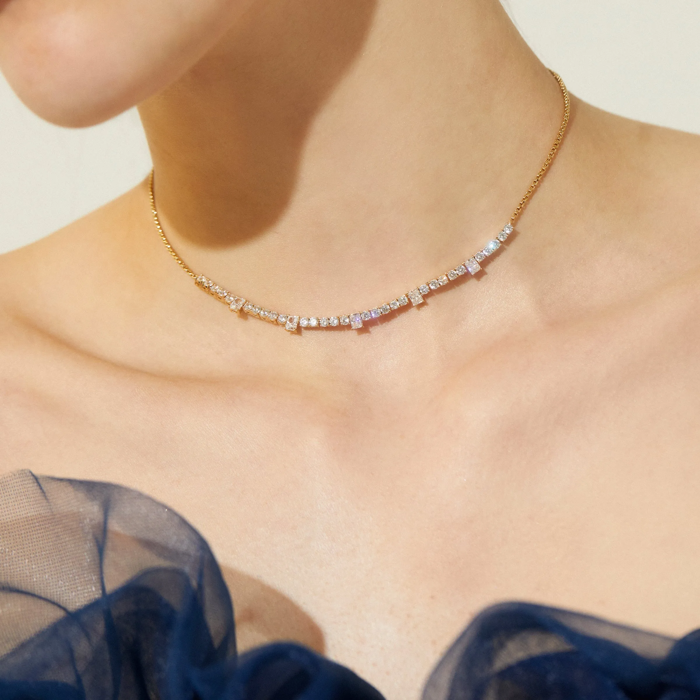 EMERALD ISLE CZ FRONTAL NECKLACE