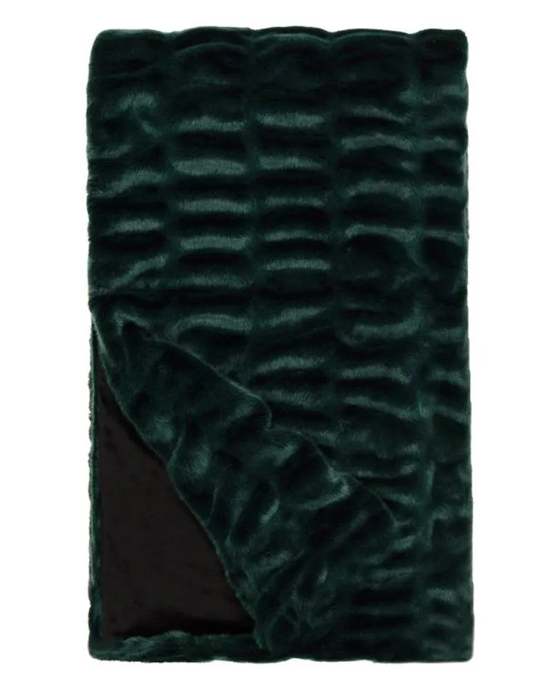 Emerald Mink Couture Faux Fur Throw Blanket by Fabulous Furs