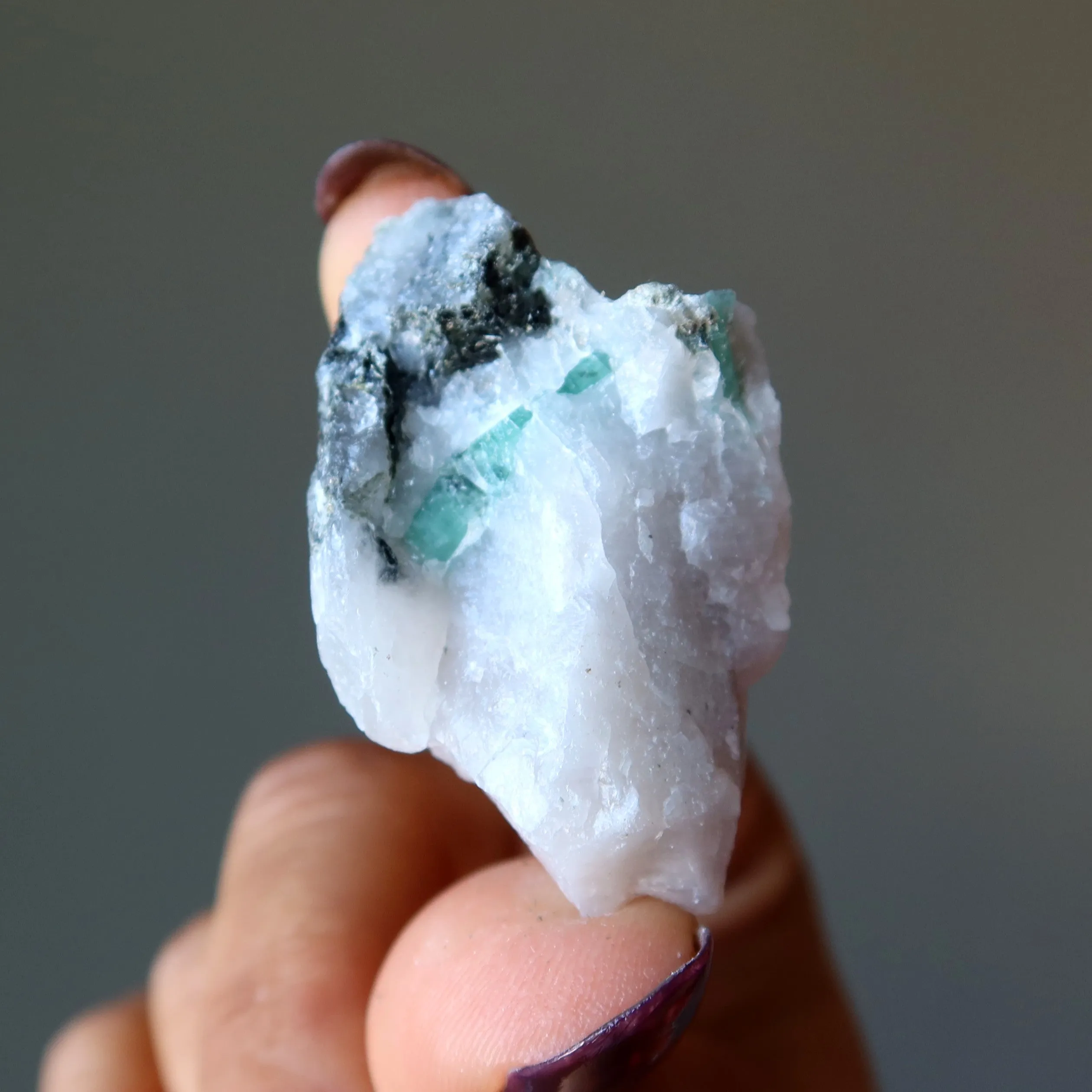 Emerald Raw Crystal Set Double Luck Green Gems