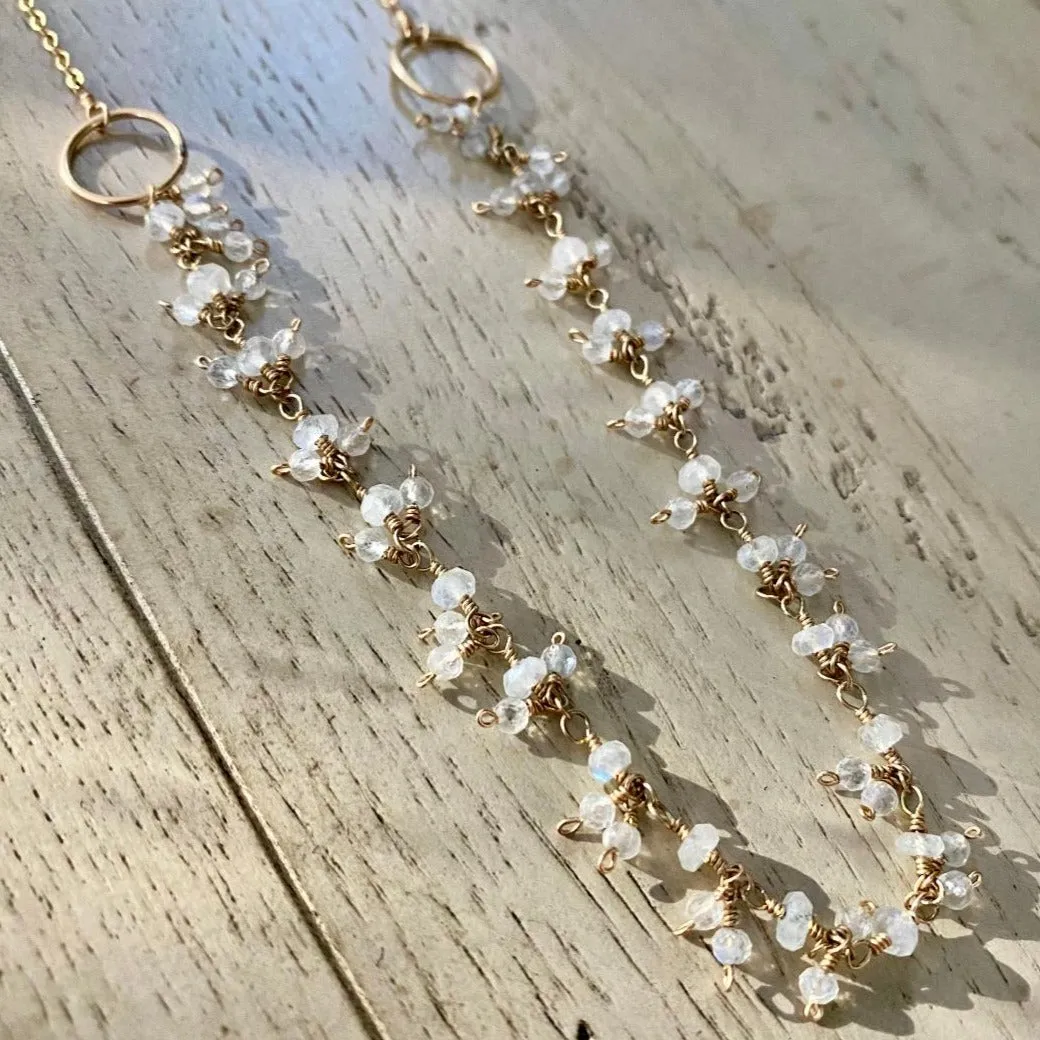Gemstone Cluster Necklace - Enya