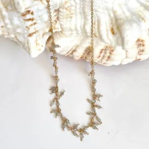 Gemstone Cluster Necklace - Enya